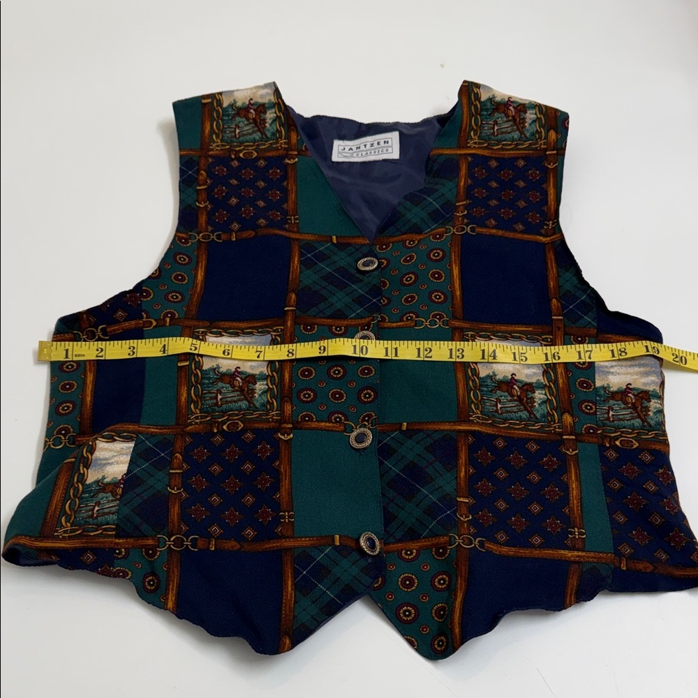 Jantzen Classics Equestrian Patchwork Vest Women’… - image 7